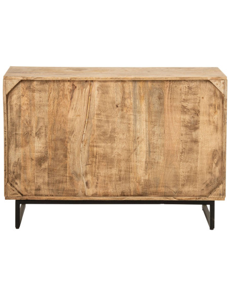 Buffet bas bois de manguier 3 portes 115x40x80 cm Azyyna J-Line - 6