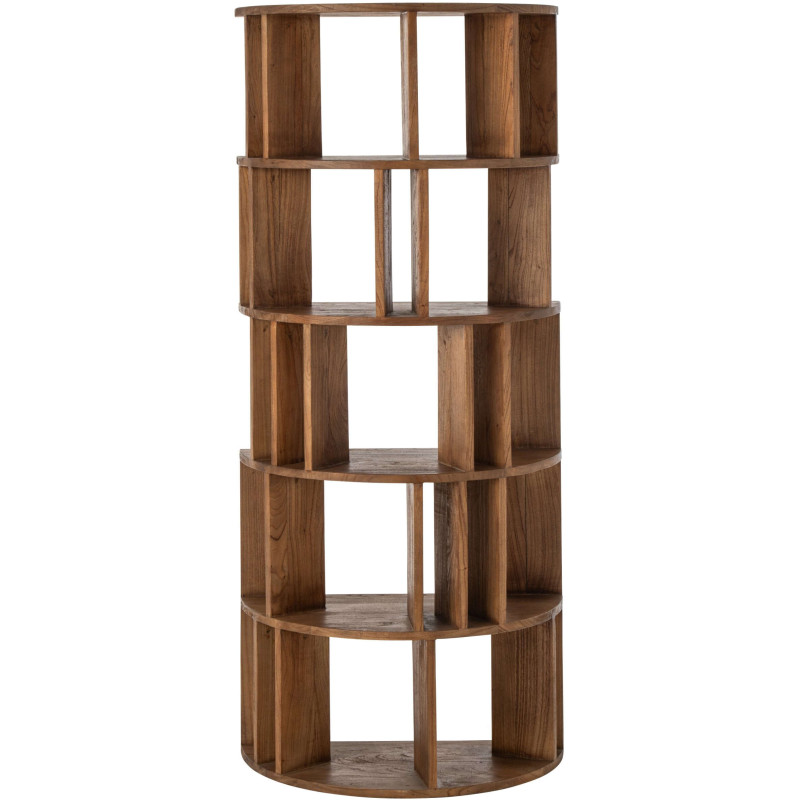 Bibliothèque arrondie bois de mindi 175 cm Dovali J-Line - 2