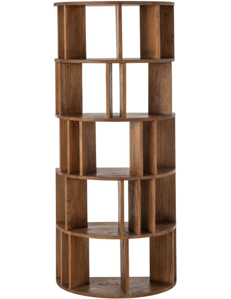 Bibliothèque arrondie bois de mindi 175 cm Dovali J-Line - 2
