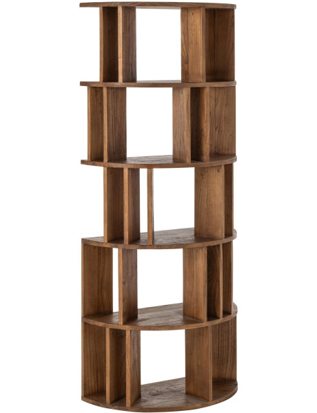 Bibliothèque arrondie bois de mindi 175 cm Dovali J-Line - 1