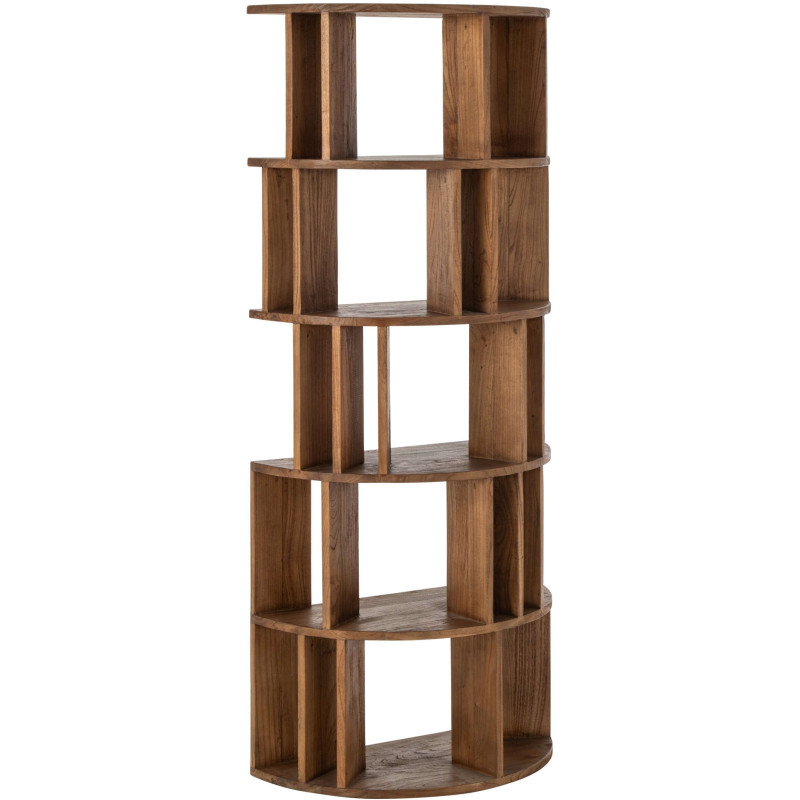 Bibliothèque arrondie bois de mindi 175 cm Dovali J-Line - 1