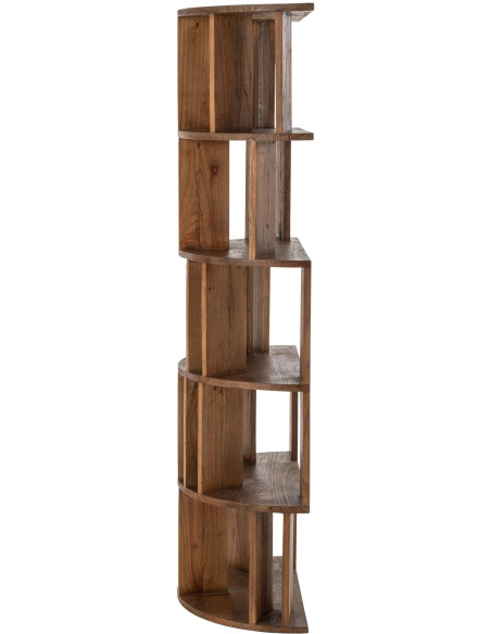 Bibliothèque arrondie bois de mindi 175 cm Dovali J-Line - 3