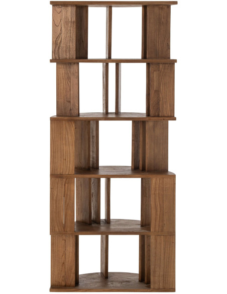 Bibliothèque arrondie bois de mindi 175 cm Dovali J-Line - 4