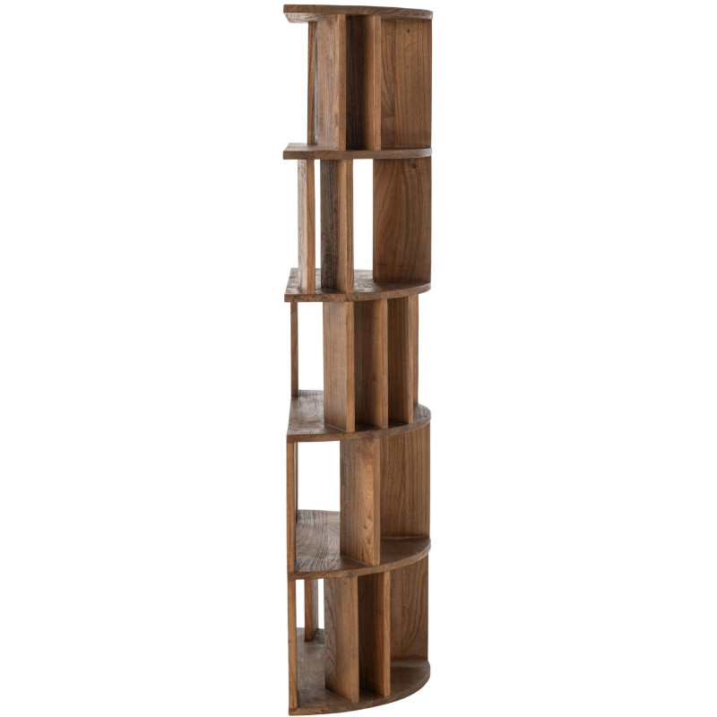 Bibliothèque arrondie bois de mindi 175 cm Dovali J-Line - 5