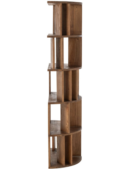 Bibliothèque arrondie bois de mindi 175 cm Dovali J-Line - 5