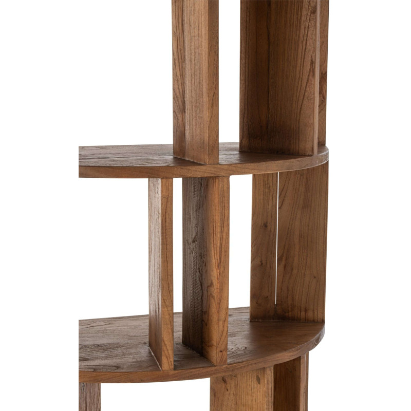 Bibliothèque arrondie bois de mindi 175 cm Dovali J-Line - 7