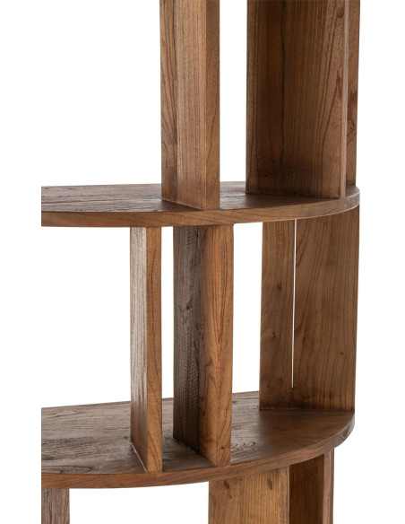 Bibliothèque arrondie bois de mindi 175 cm Dovali J-Line - 7