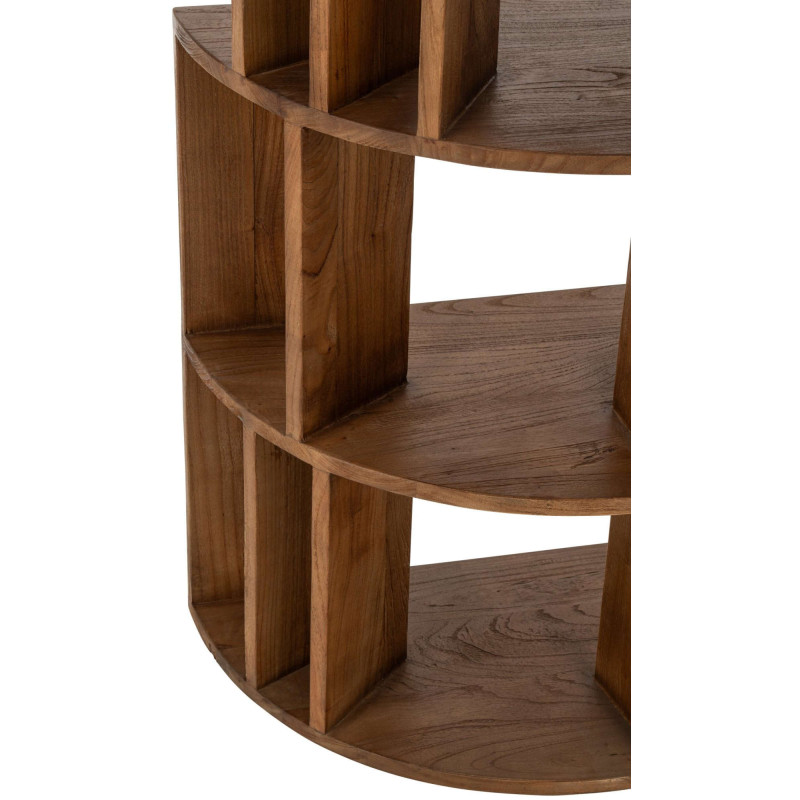 Bibliothèque arrondie bois de mindi 175 cm Dovali J-Line - 8