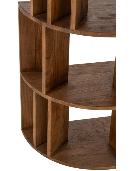Bibliothèque arrondie bois de mindi 175 cm Dovali J-Line - 8