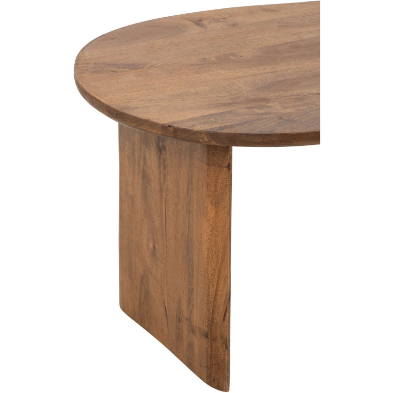 Lot de 2 tables basses bois de manguier naturel Aevali J-Line - 4