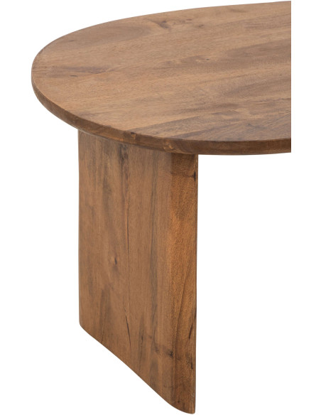 Lot de 2 tables basses bois de manguier naturel Aevali J-Line - 4