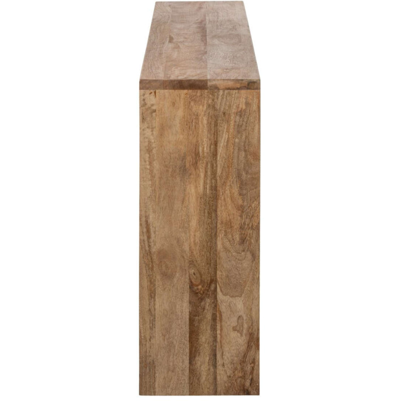 Bibliothèque basse bois de manguier naturel 172,5x30x79 cm Aevira J-Line - 4