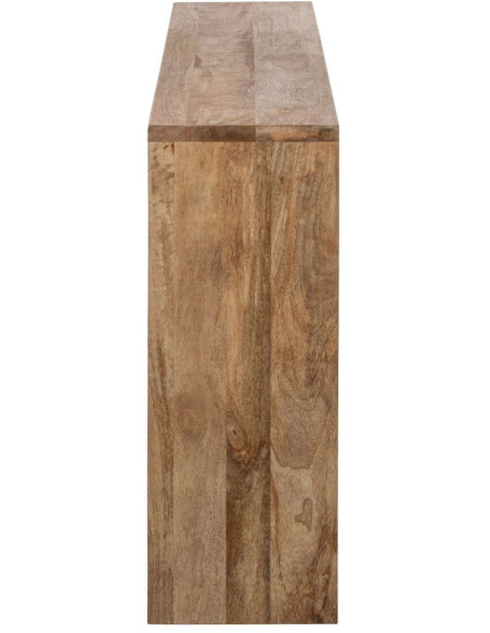 Bibliothèque basse bois de manguier naturel 172,5x30x79 cm Aevira J-Line - 4