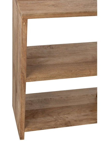 Bibliothèque basse bois de manguier naturel 172,5x30x79 cm Aevira J-Line - 7