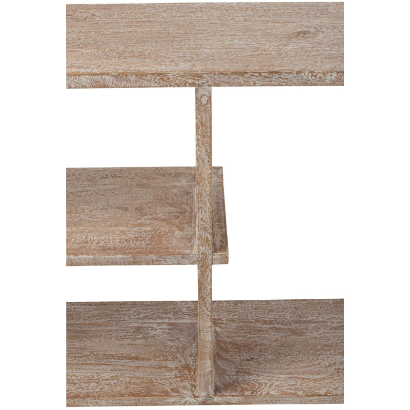Bibliothèque basse bois de manguier blanc naturel Aevira J-Line - 9