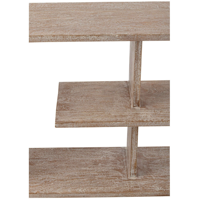 Bibliothèque basse bois de manguier blanc naturel Aevira J-Line - 10