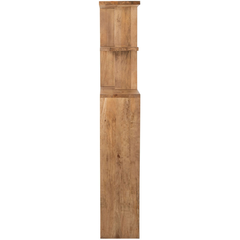 Bibliothèque asymétrique bois de manguier naturel 120x30x180 cm Aevira J-Line - 3