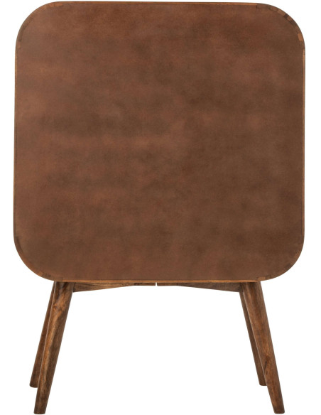 Buffet haut bois de manguier 4 portes 9 tiroirs 91x42x134 cm Azyori J-Line - 6