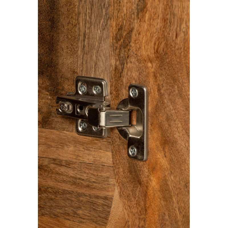 Buffet haut bois de manguier 4 portes 9 tiroirs 91x42x134 cm Azyori J-Line - 8