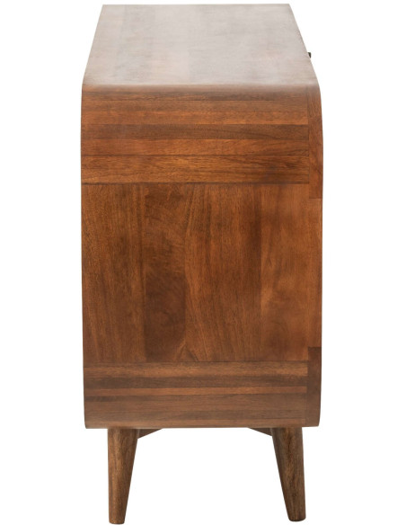 Buffet bois de manguier 3 portes 15 tiroirs Azyori J-Line - 4