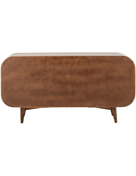 Buffet bois de manguier 3 portes 15 tiroirs Azyori J-Line - 5
