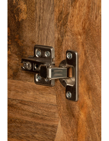 Buffet bois de manguier 3 portes 15 tiroirs Azyori J-Line - 8