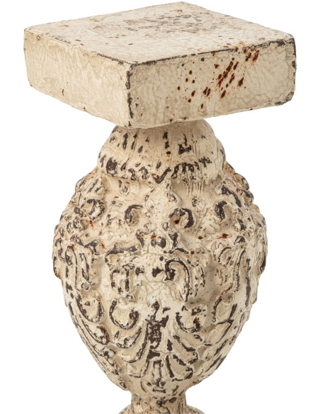 Socle colonne jardin magnésium blanc cassé 56 cm Lyeeva J-Line - 2