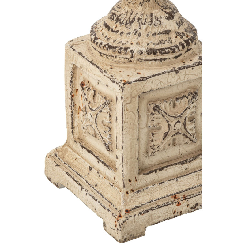Socle colonne jardin magnésium blanc cassé 56 cm Lyeeva J-Line - 3