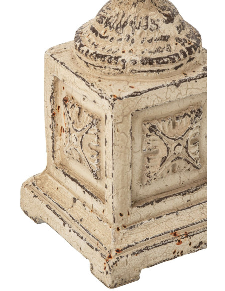 Socle colonne jardin magnésium blanc cassé 56 cm Lyeeva J-Line - 3