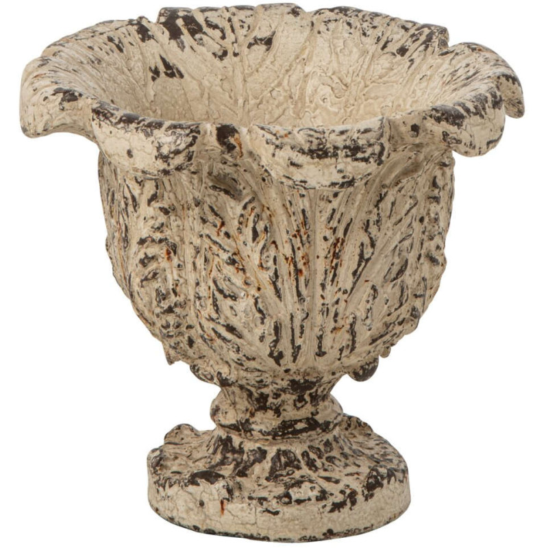 Pot de fleurs Médicis magnésium blanc cassé 31x31x27 cm Lyeeva J-Line - 1