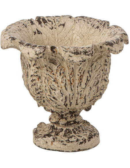 Pot de fleurs Médicis magnésium blanc cassé 31x31x27 cm Lyeeva J-Line - 1