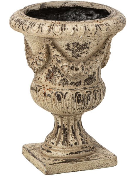 Vase Médicis jardin magnésium blanc cassé 31x31x40,5 cm Lyeeva J-Line - 1