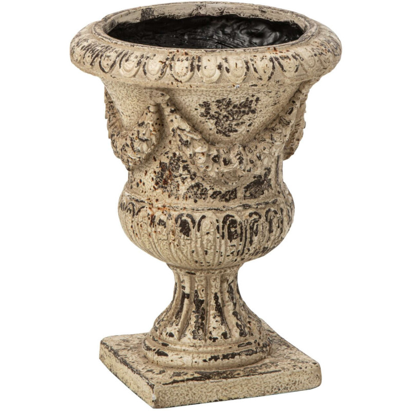 Vase Médicis jardin magnésium blanc cassé 31x31x40,5 cm Lyeeva J-Line - 1
