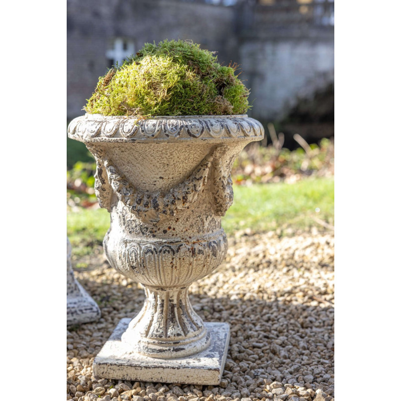 Vase Médicis jardin magnésium blanc cassé 31x31x40,5 cm Lyeeva J-Line - 2