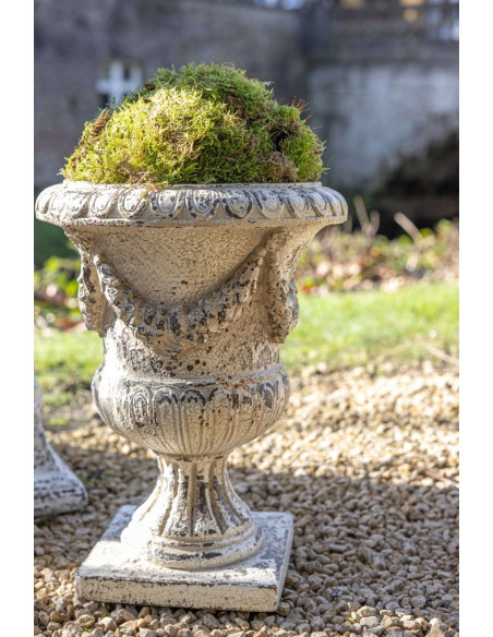 Vase Médicis jardin magnésium blanc cassé 31x31x40,5 cm Lyeeva J-Line - 2