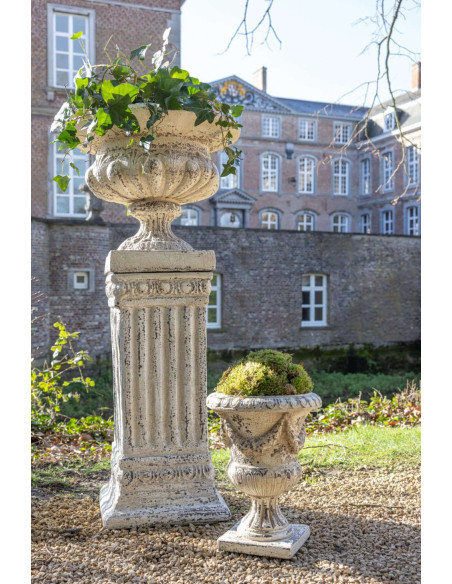 Vase Médicis jardin magnésium blanc cassé 31x31x40,5 cm Lyeeva J-Line - 3