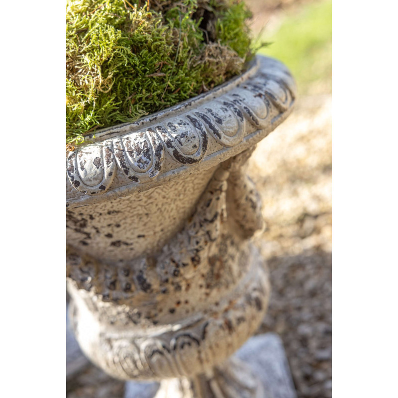 Vase Médicis jardin magnésium blanc cassé 31x31x40,5 cm Lyeeva J-Line - 4