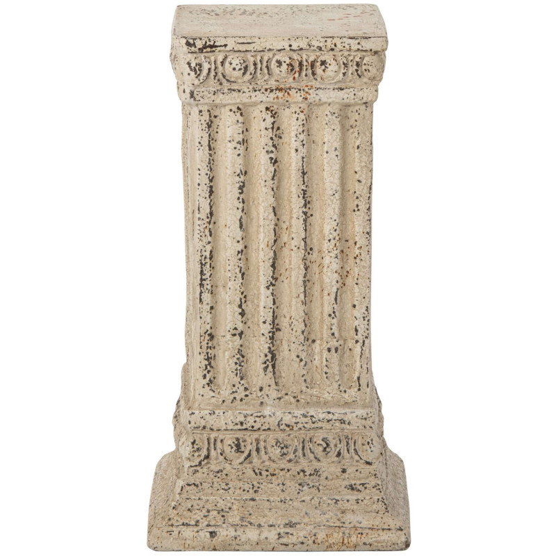 Colonne décorative jardin magnésium blanc cassé 75 cm Lyeeva J-Line - 3