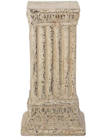 Colonne décorative jardin magnésium blanc cassé 75 cm Lyeeva J-Line - 3