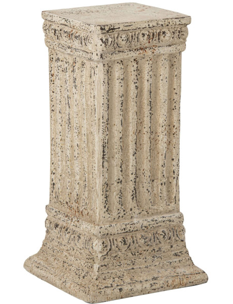 Colonne décorative jardin magnésium blanc cassé 75 cm Lyeeva J-Line - 1