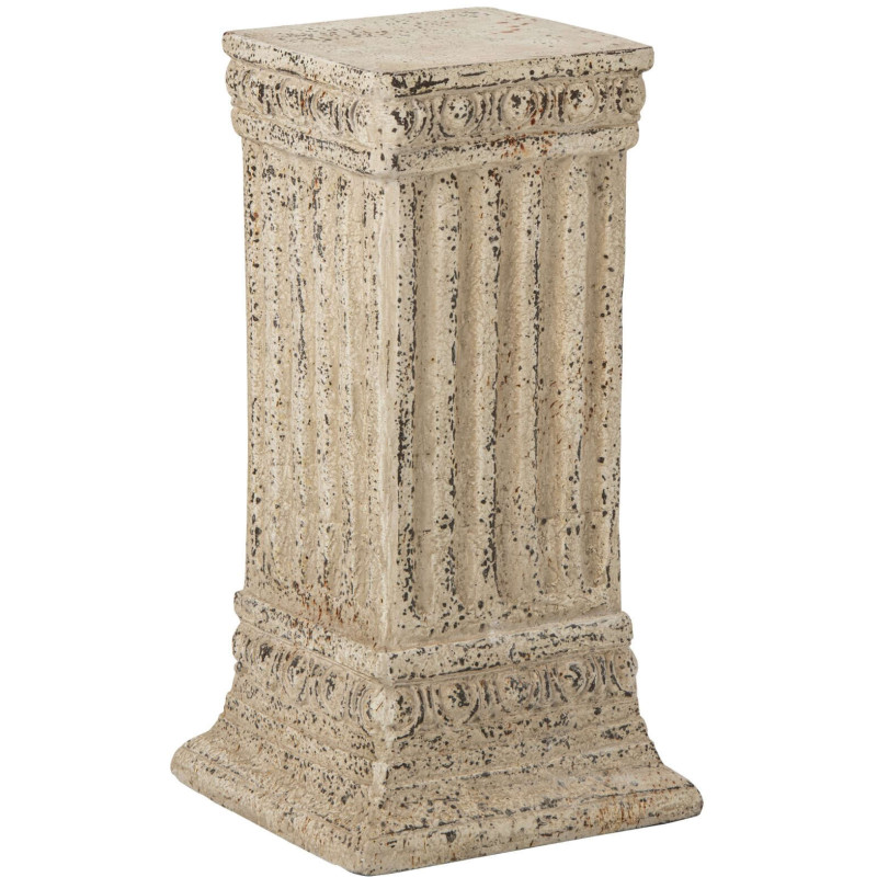 Colonne décorative jardin magnésium blanc cassé 75 cm Lyeeva J-Line - 1