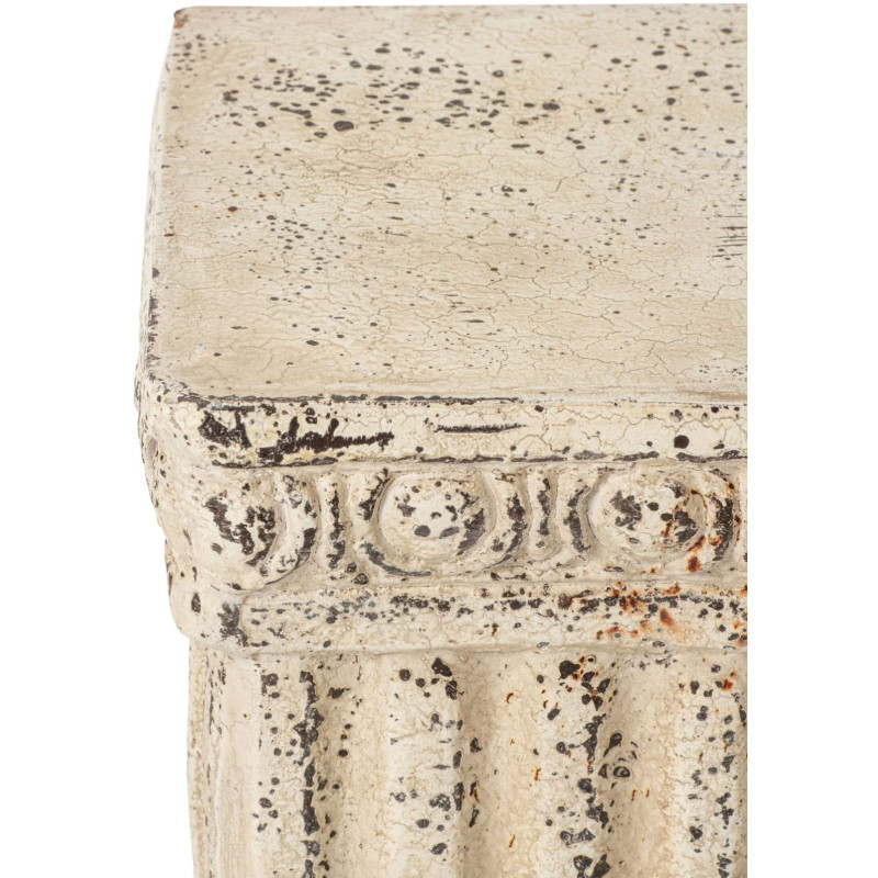 Colonne décorative jardin magnésium blanc cassé 75 cm Lyeeva J-Line - 4