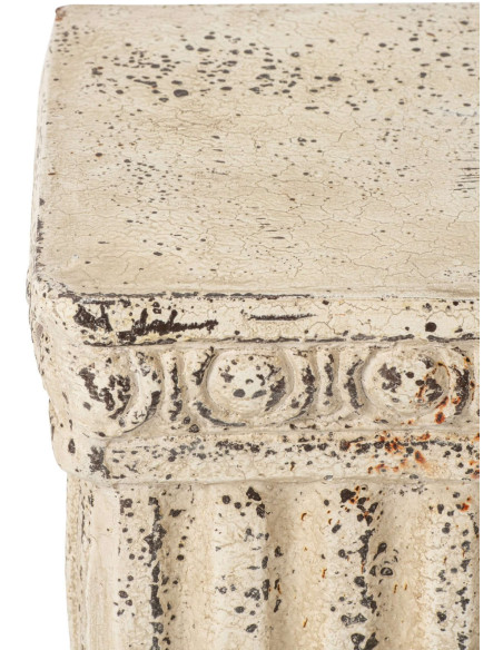 Colonne décorative jardin magnésium blanc cassé 75 cm Lyeeva J-Line - 4