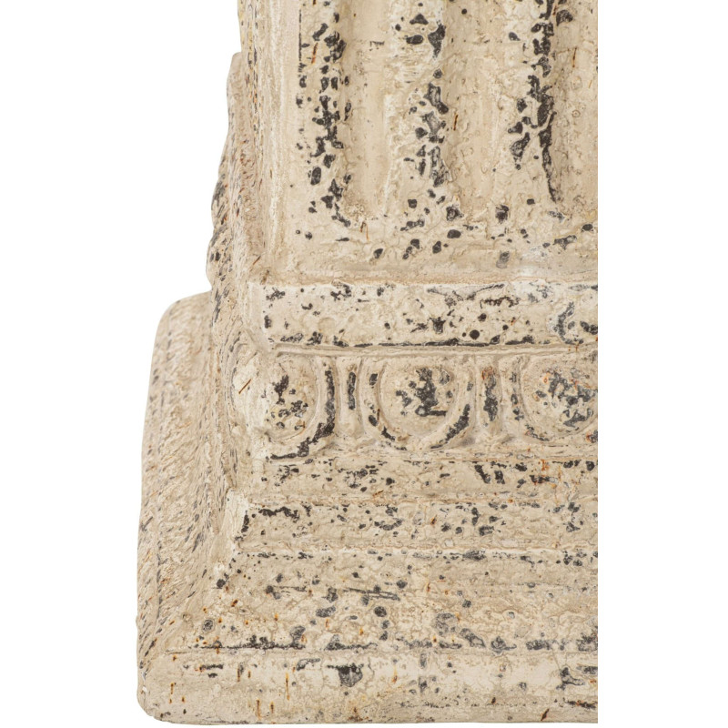 Colonne décorative jardin magnésium blanc cassé 75 cm Lyeeva J-Line - 5