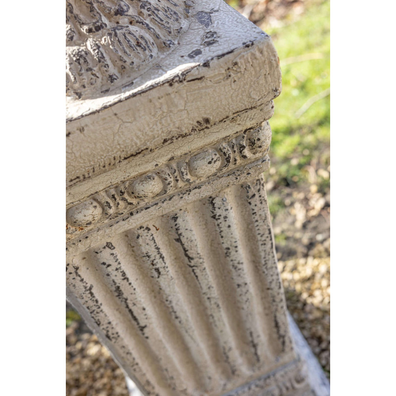 Colonne décorative jardin magnésium blanc cassé 75 cm Lyeeva J-Line - 6