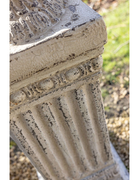 Colonne décorative jardin magnésium blanc cassé 75 cm Lyeeva J-Line - 6