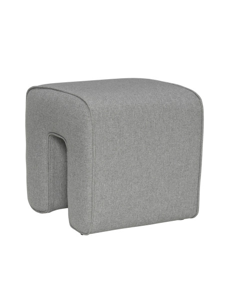 Pouf gris en tissu forme arche 45x45x47 cm Sculpture Hübsch - 3