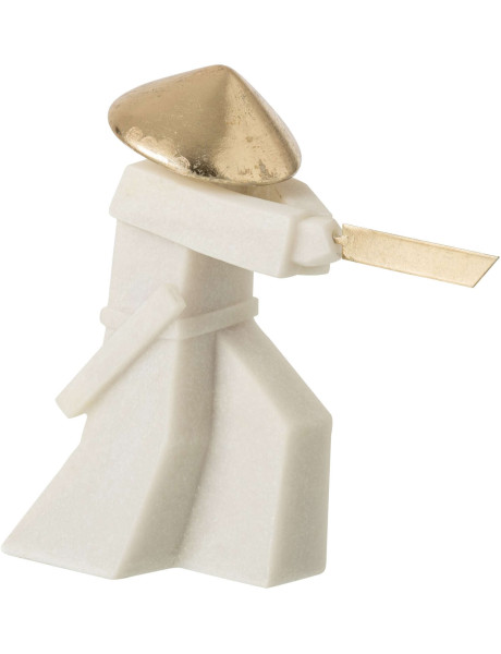 Statuette samouraï blanc et or 30 cm Gylira J-Line - 1
