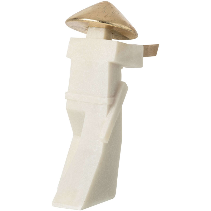 Statuette samouraï blanc et or 30 cm Gylira J-Line - 4