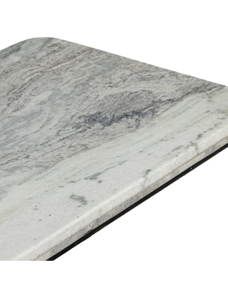 Console d’entrée marbre gris dorée 140 cm Byrely  - 7